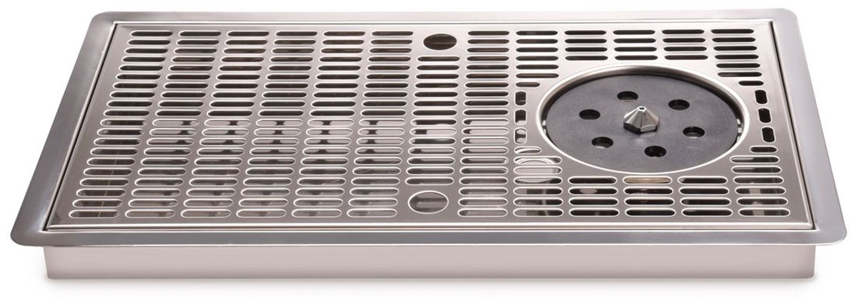 Lekbak, Druppellade roestvrij staal - 430x245x30 mm met sproeier