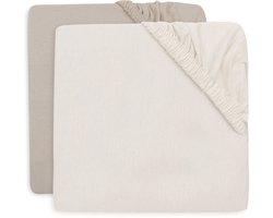 Jollein Hoeslaken Wieg - 40/50x80/90cm - Jersey - Oatmeal/Sand