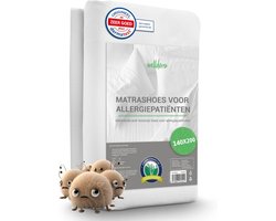 Welldora Premium Anti-Allergie Matrashoes 140x200x20 cm met Rits | Getest Encasing Tegen Huisstofmijt | Oeko-Tex Gecertificeerd | Matras Hoes Wasbaar tot 95°C | Voor Allergieën en gevoelige Huid | Anti-Mijt Beddengoed voor Matrasbescherming