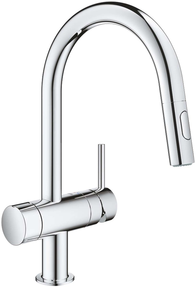 Grohe Minta - Keukenkraan met uittrekbare handdouche en stopkraan, chroom 31916000