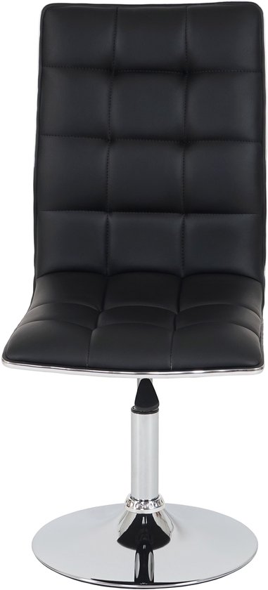 Set de 6 chaises de salle à manger MCW-C41, chaise chaise de cuisine, pivotante réglable en hauteur, similicuir ~ noir