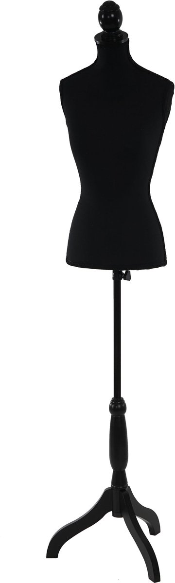 Paspop T220, vrouwelijke paspop torso, schuim ~ Zwart