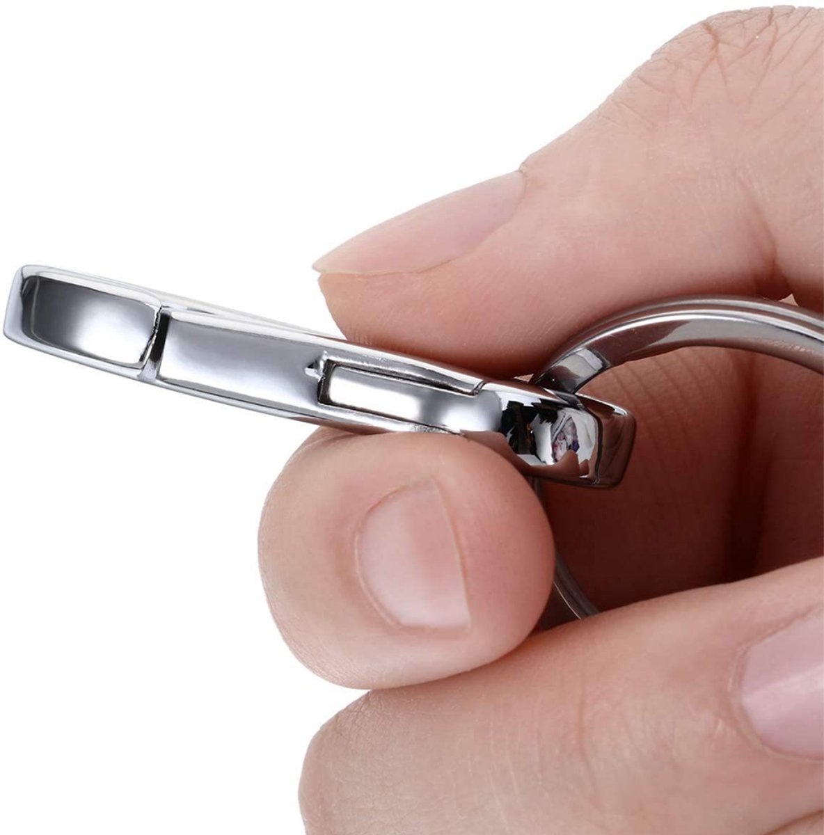 40 Stuks Draaibare Karabijnhaken Met D-ring (25 Mm) – Zilverkleurig, 360° Roteerbaar – Voor Sleutelhangers, Tassen En DIY Projecten
