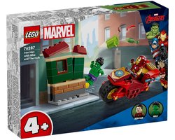 foto van LEGO Marvel - Iron Man met motor en de Hulk Avengers Set - 76287