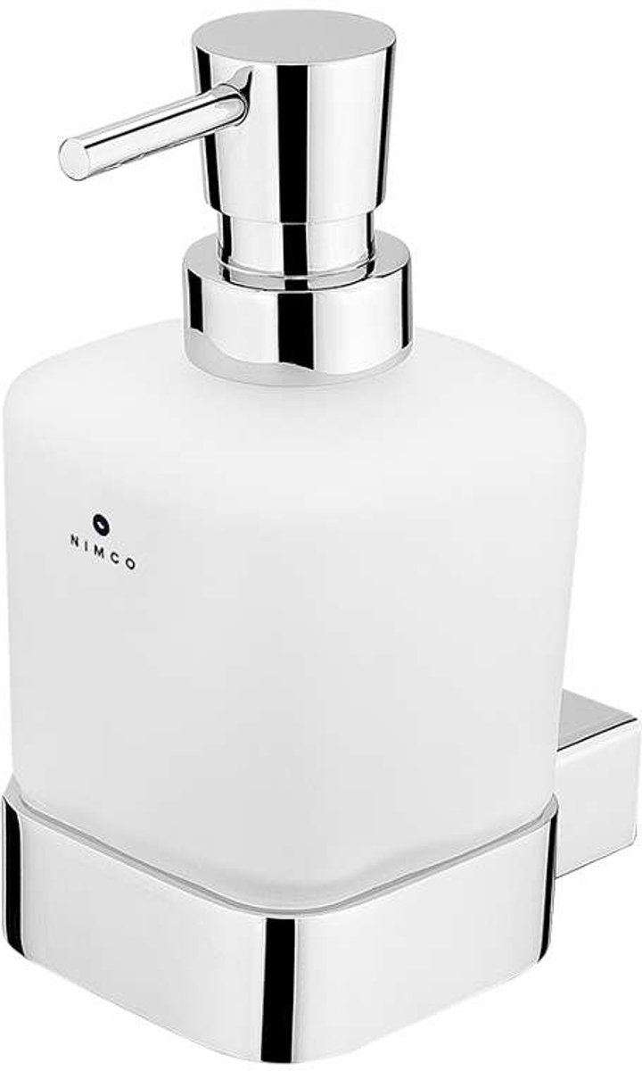 Nimco Kibo - Zeepdispenser met houder, mat glas/chroom Ki 14031C-T-26