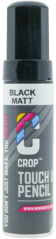 CROP Lakstift Zwart - Autolak Mat - 12ml Lak - Krassen Verwijderen van je Auto - Sneldrogend - met kwastje