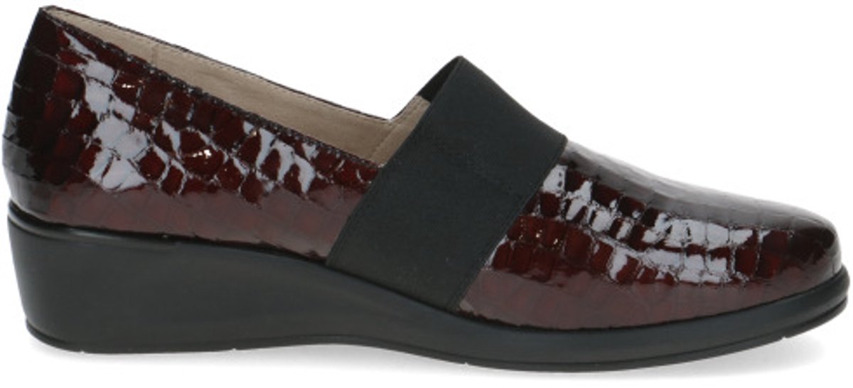 Caprice Bordeaux Lak Dames Instappers - Rood - 39