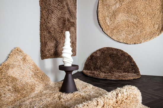 PTMD Jups Tapis tissé à la main en polyester marron S