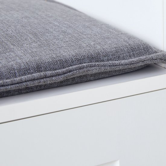 Ensemble de garde-robe Sweiko - Avec banc + étagère à chaussures - 3 crochets - 3 étagères - Wit