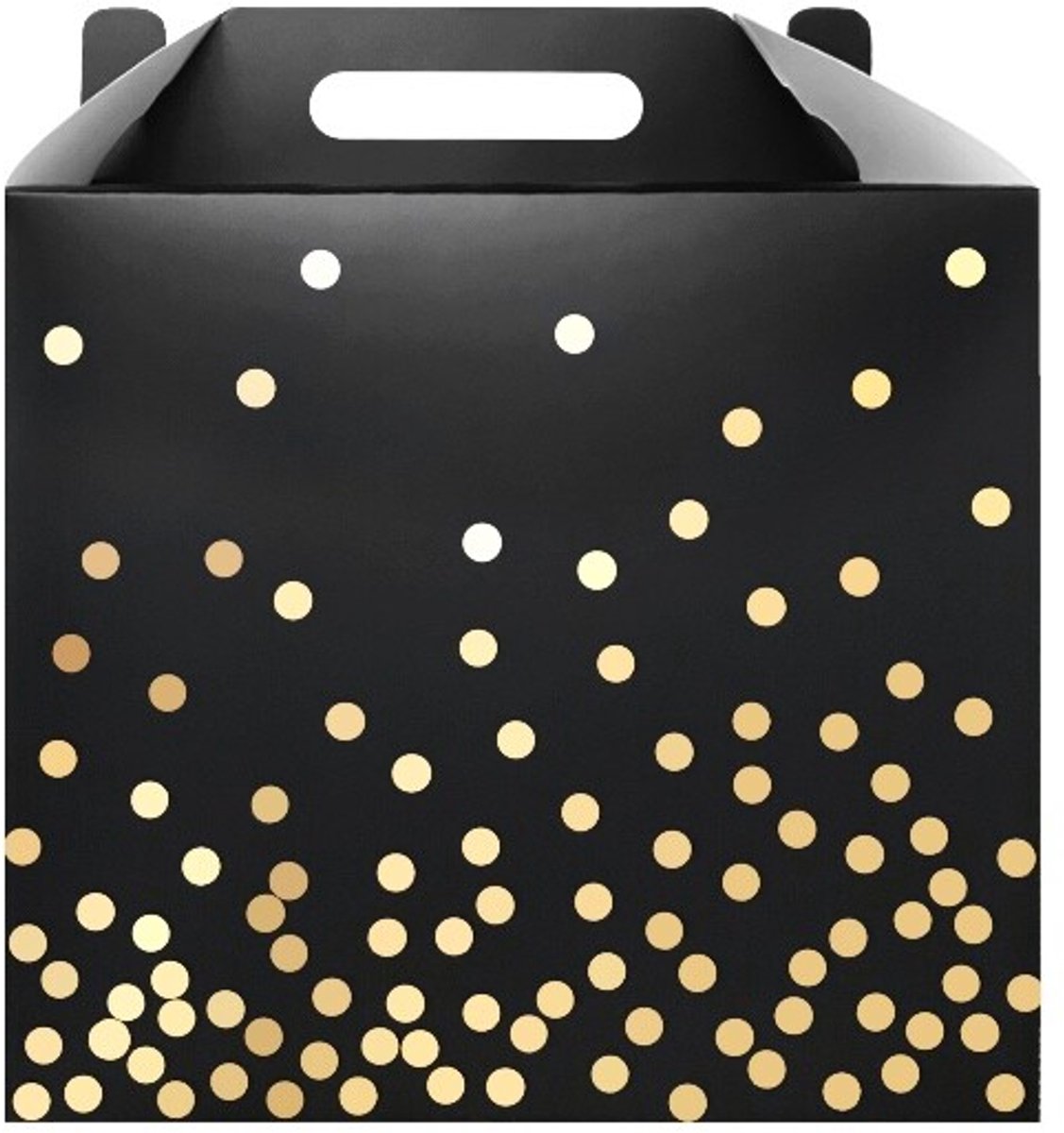 Cadeaudoos XL Dots Zwart/Goud