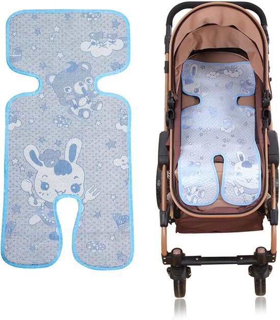 Foto: Inovra zomerzitkussen voor kinderwagen ademend en comfortabel blauw 73 x 33 cm kinderwagenaccessoire