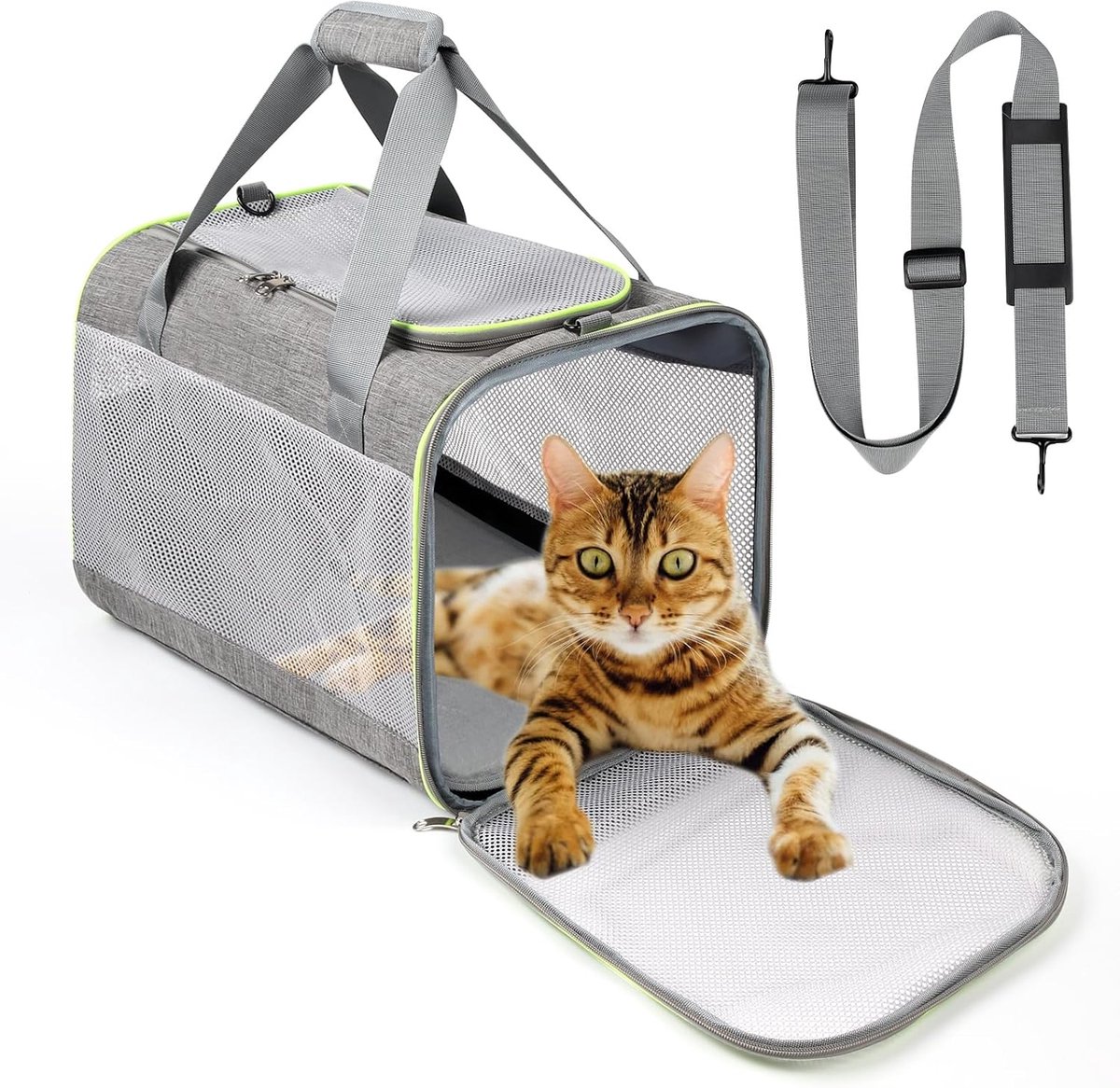 Lexium Katten Vervoersbox - Kattenvervoersbox - Reistas Katten - Reismand - Kattendraagtas - Transporttas