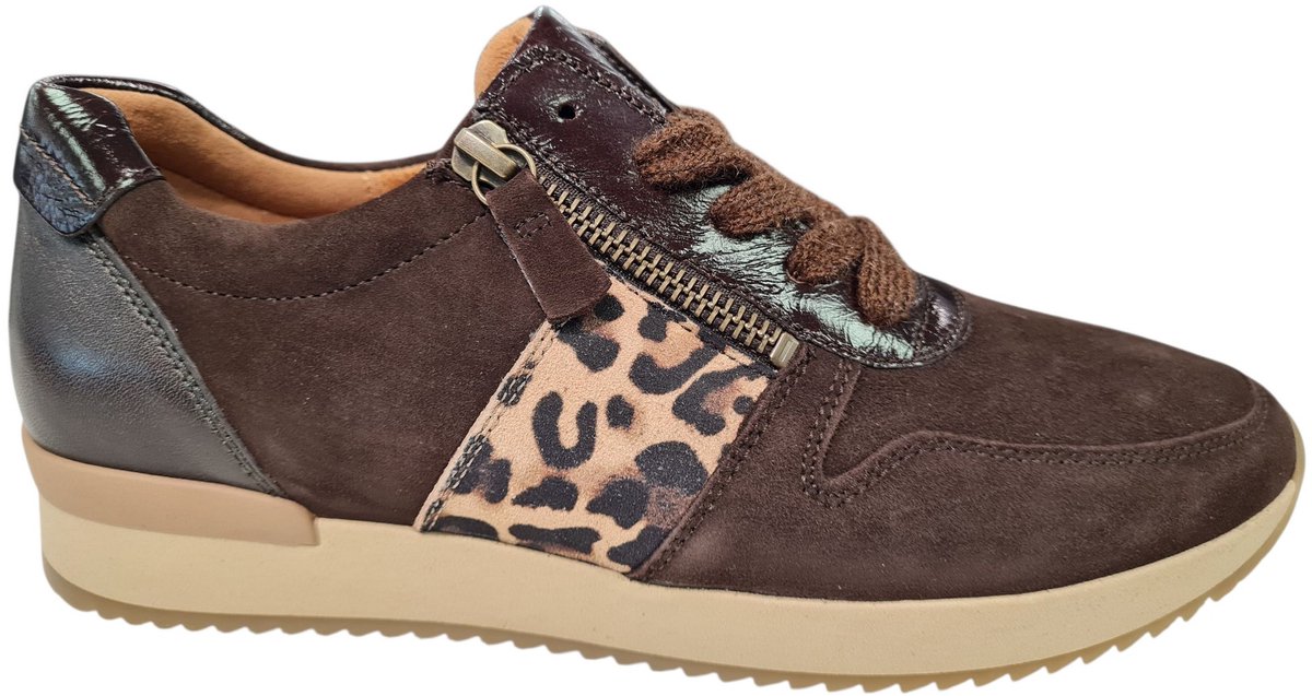 Gabor Bruine Suede Dames Sneakers