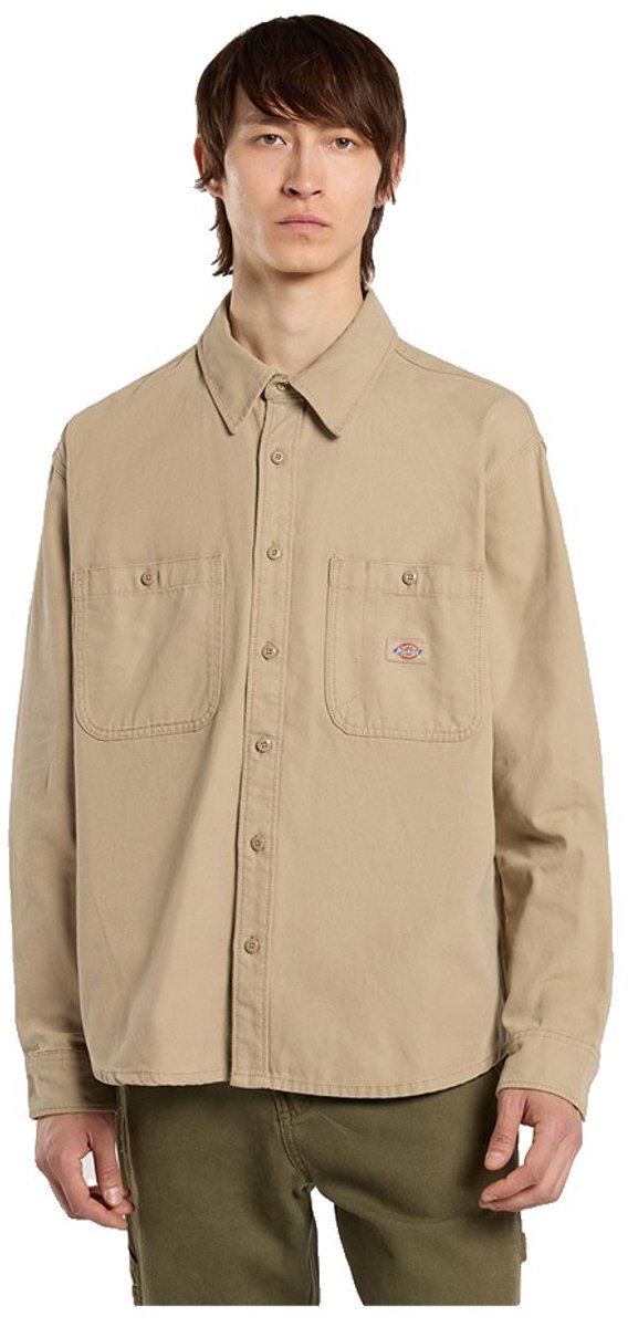 Dickies Canvas Overhemd Met Lange Mouwen XL Man Desert Sand