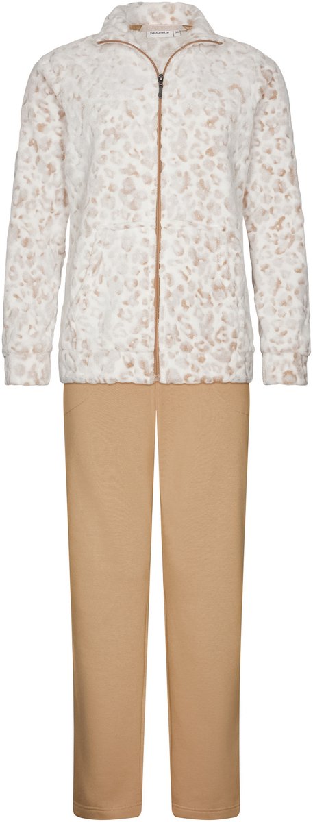 Pastunette - Huispak - Beige Animal - Fleece/Badstof - Beige - Maat 50
