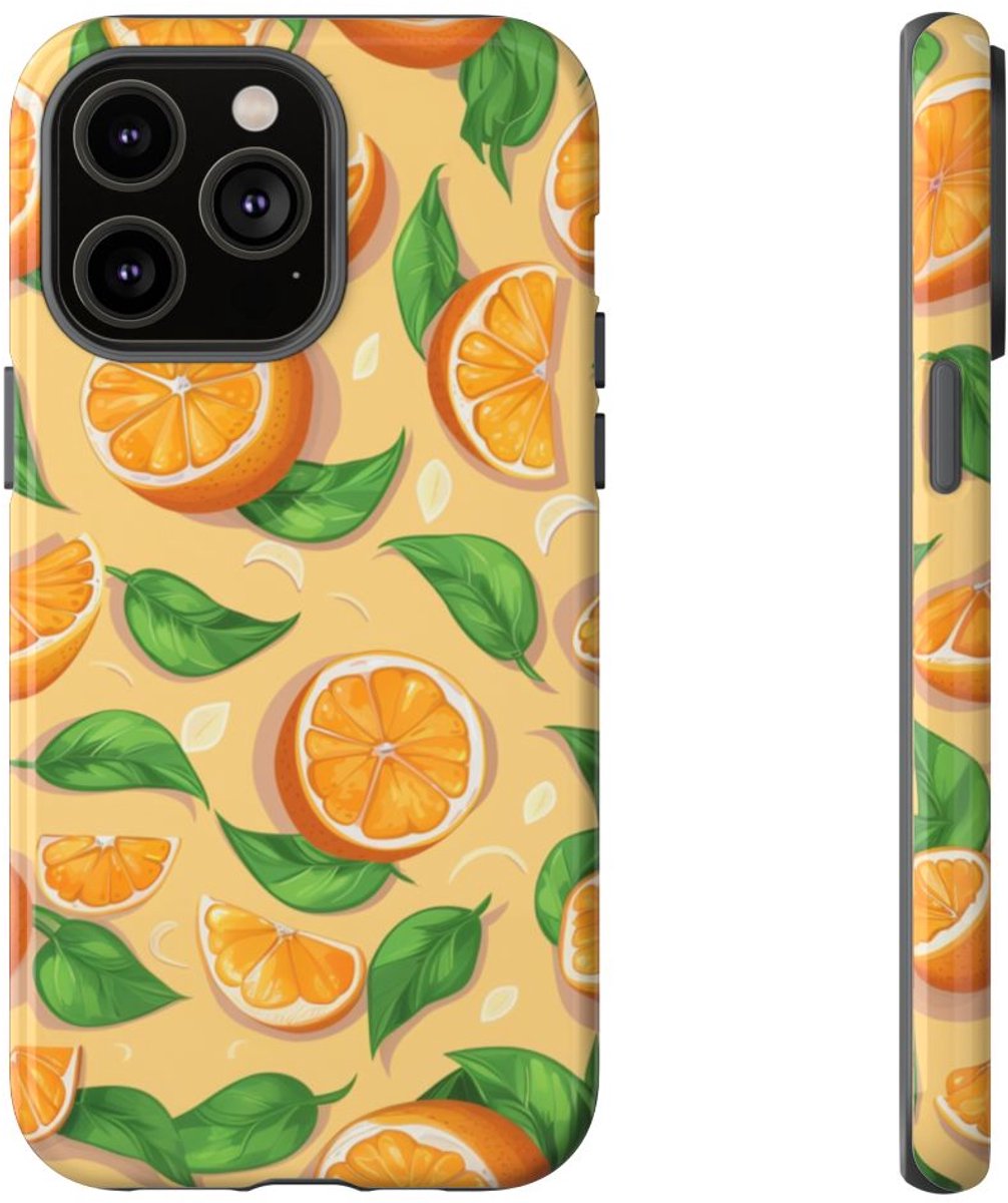 Vrolijk Sinaasappelpatroon – Telefoonhoesje Geschikt voor iPhone 14 Pro Max