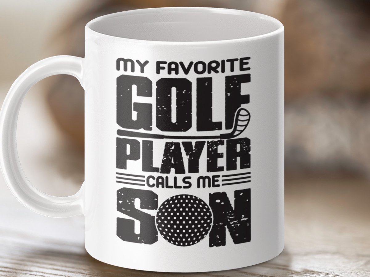 golf mok, papa mok, golf cadeau, golf speler, golf zoon, golf papa, favoriete speler, grappige golf, cadeau voor hem, golf thema, golfbal design, vaders dag, gepersonaliseerd