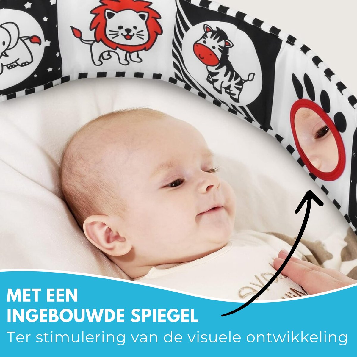 Boncy® Knisperboekje Baby - Speelgoed Tummy Time - Buikligtrainer - Montessori Boekjes eerste jaar 0 1 2 - Boek 6 maanden - Babyboek buggyboekje - Babyspeelgoed - Box Activiteitenboek — afbeelding 2
