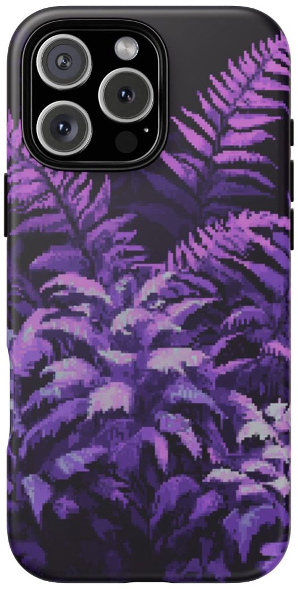 Pixel Art Paarse Varens – Telefoonhoesje Geschikt voor iPhone 16 Pro Max