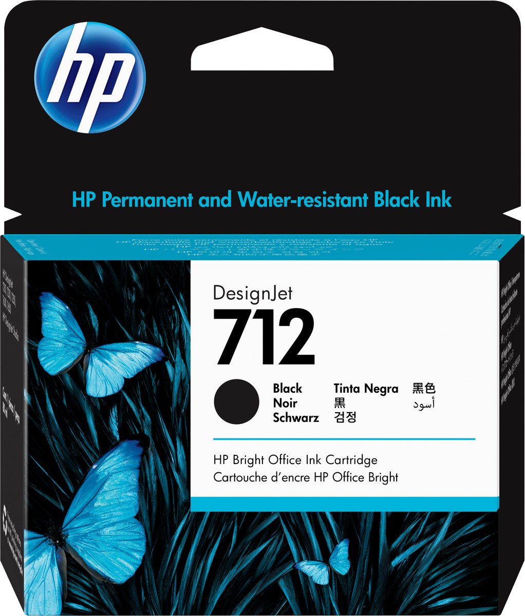 HP 712 80 ml inktcartridge voor DesignJet;zwart