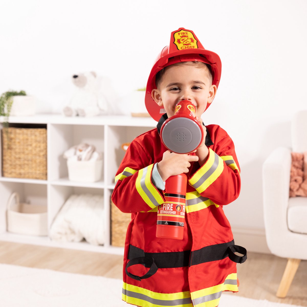 Melissa & Doug – Verkleedset brandweer – Inclusief megafoon met geluid — afbeelding 4