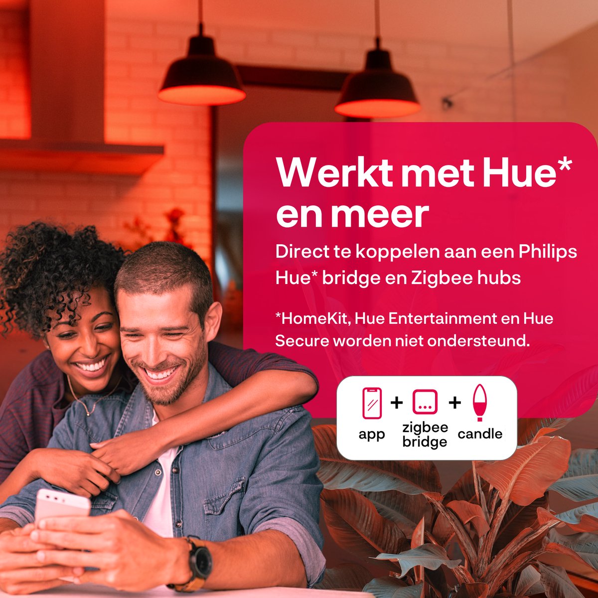 Innr Smart E14 lamp - Zigbee - geschikt voor Philips Hue - LED Bulb - wit en gekleurd licht - slimme kaarslamp - ledlamp dimbaar - 500 lumen - 2 pack — afbeelding 4