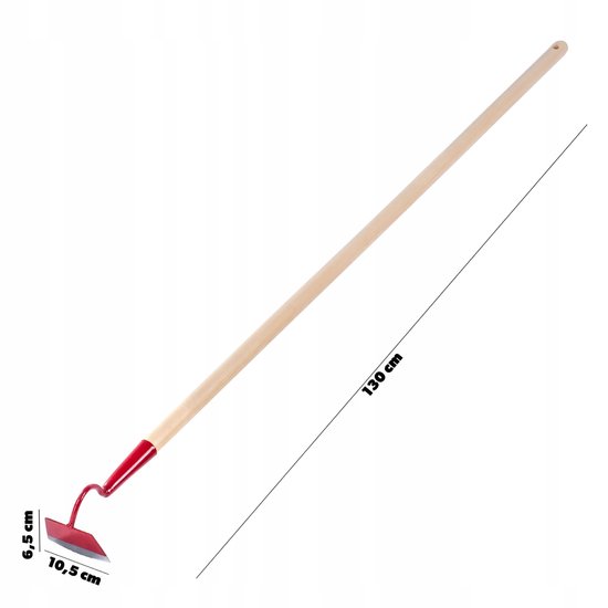 KADAX Hack met metalen kop, tuinhak met steel van hout, trekhaak voor het verwijderen van onkruid, onkruid, tuinaccessoires voor het wieden (trapeziumvorm, lang, rood) van Merkloos	 — afbeelding 5
