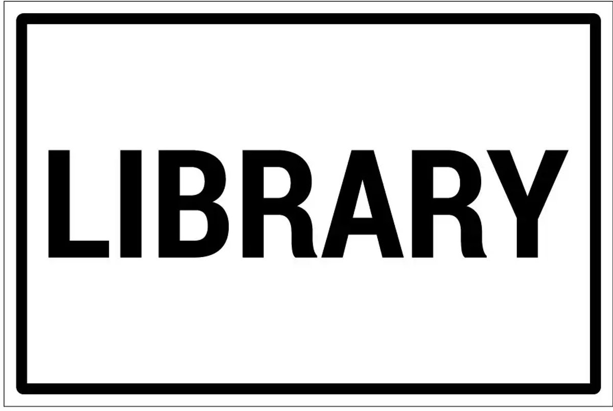 Library sticker | 30 x 20 cm