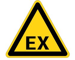 EX explosiegevaar waarschuwingssticker | 10 cm