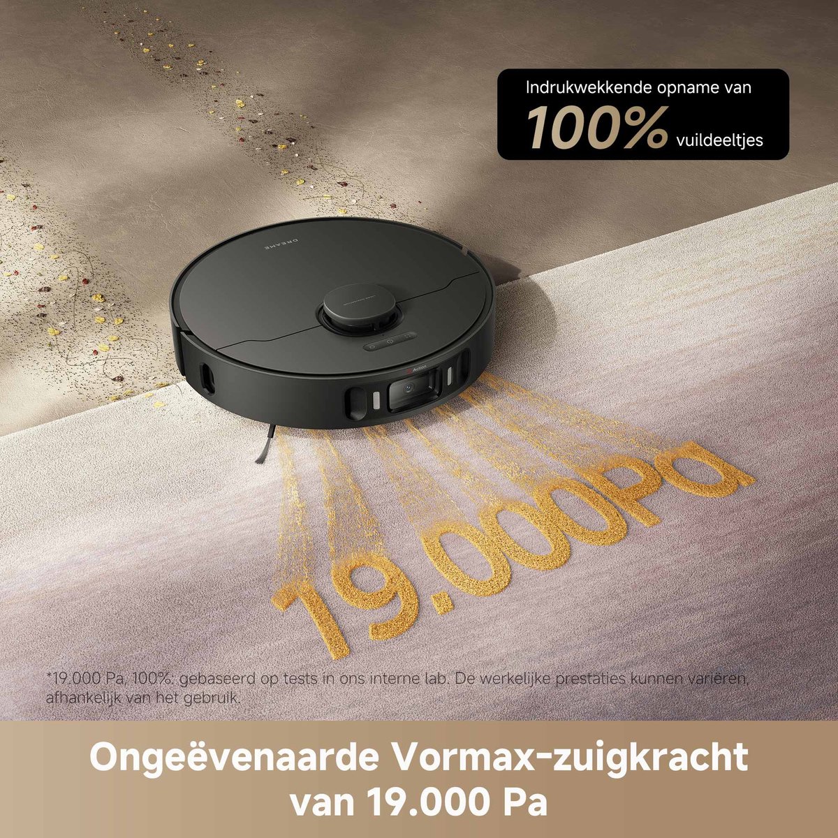 Dreame L40 Ultra AE – Zelfreinigende Robotstofzuiger met Warmwater Dweilsysteem, 19.000 Pa Zuigkracht & Automatisch Leegstation - Zwart — afbeelding 7