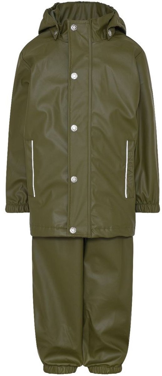 En Fant Kinder Regenset Rainwear Set Solid Ivy Green-122