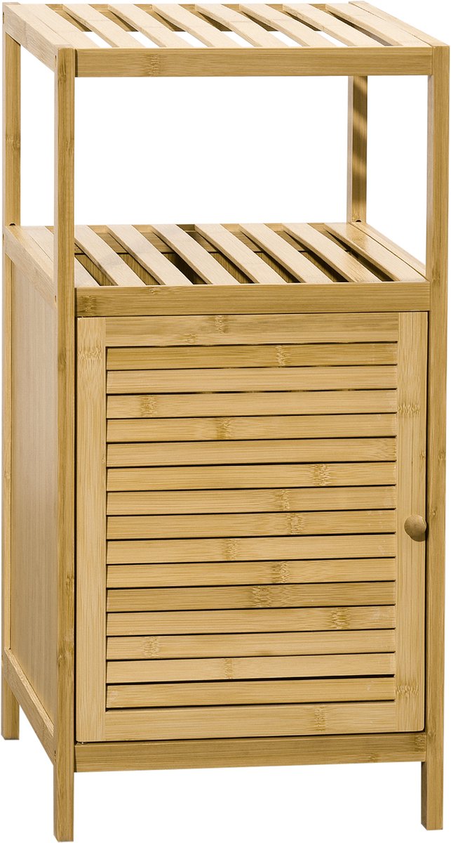 Kleankin badkamerkast - bamboe - 33L x 36,5B x 67H cm - natuurlijk