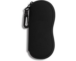 Brillenkoker Zonnebril Zachte Etui met Riemclip Ultralichte Rubberen Rits Brillenkoker Bedrukte Zonnebrillen Tas Geschikt voor Mode Draagbare Reis Brillenkoker voor Mannen en Vrouwen