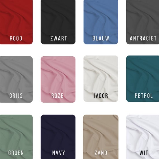 Droomtextiel Zacht Katoenen Hoeslaken Navy 140x200 cm - Hoge Hoek - Perfecte Pasvorm - Heerlijk Zacht