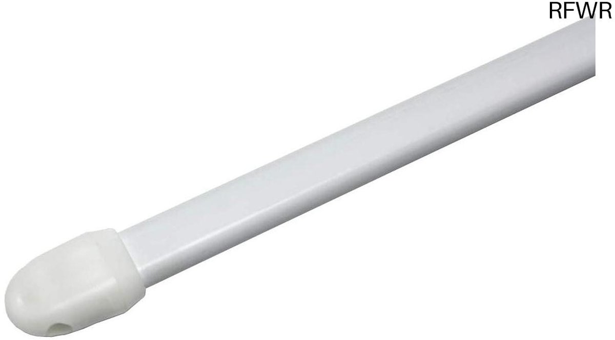 RFWR® Uitschuifbare Gordijnroede met Schroefhaken - Wit - 80-120 cm - Set van 2
