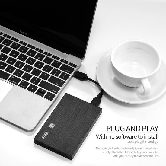RFWR® Draagbare Externe Harde Schijf 500GB-8TB USB 3.0 - Ultra Slim en Lichtgewicht voor PC, Laptop en TV van Merkloos — afbeelding 3