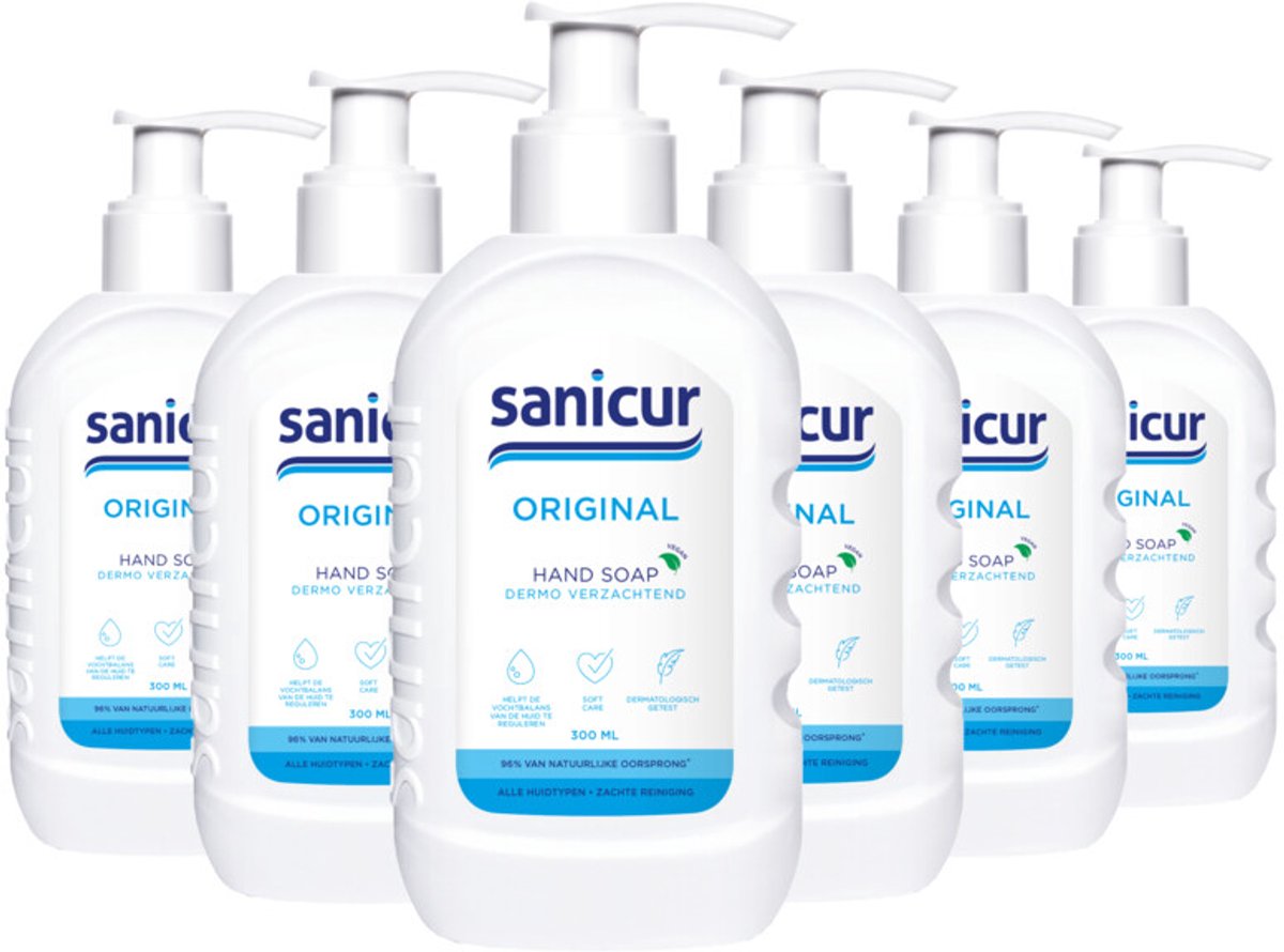 Goedkoopste 6x Sanicur Handzeep Original 300 ml