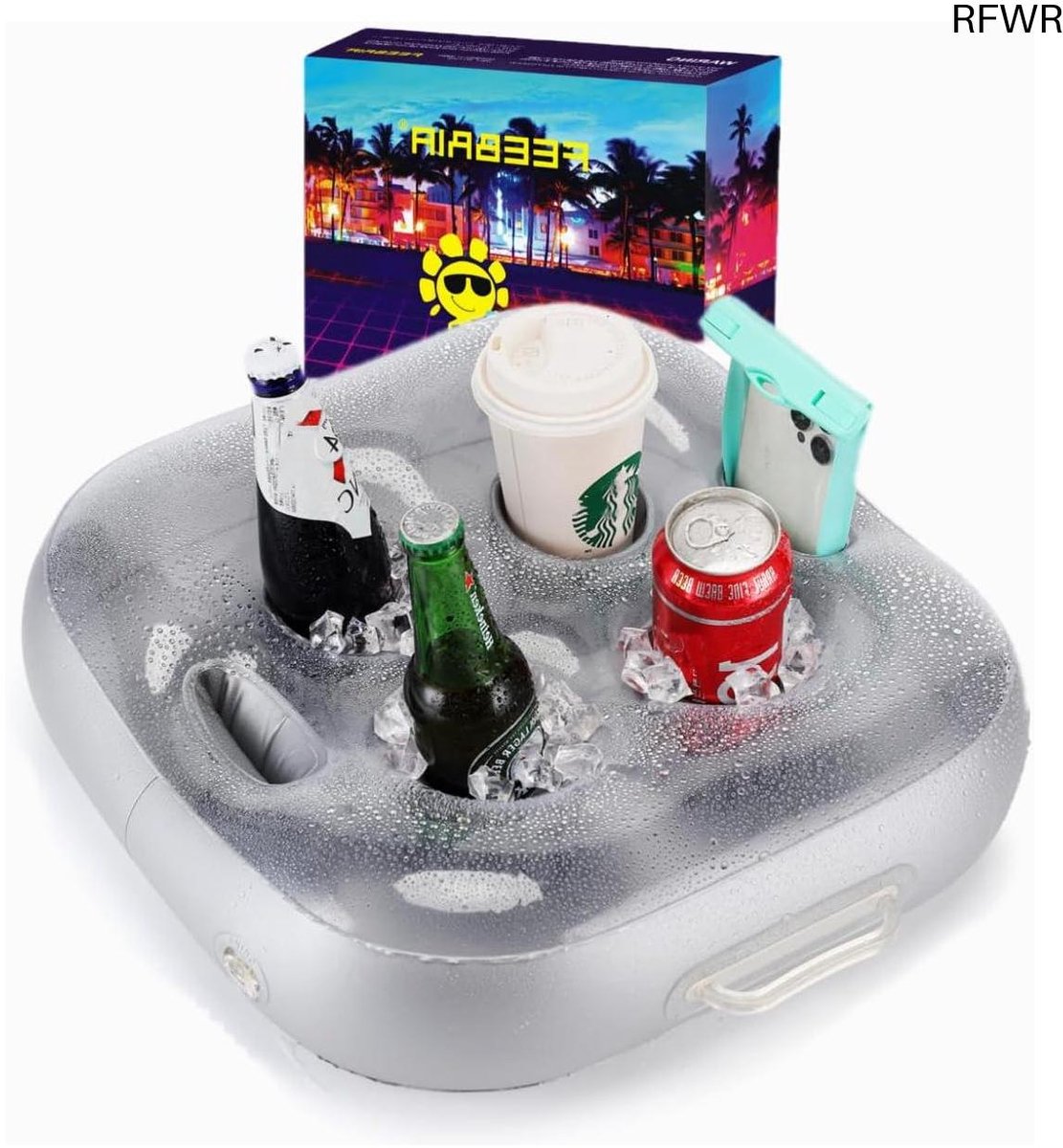 RFWR® Drijvende Drinkhouder voor Zwembad en Hot Tub - Innovatief Ontwerp voor Feest en Ontspanning