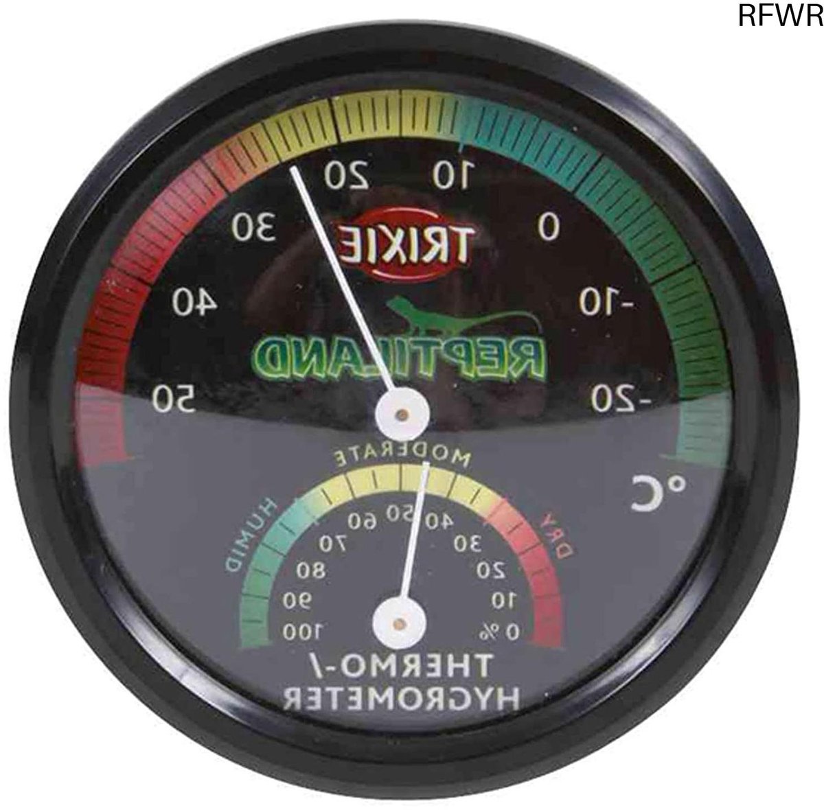 RFWR® Thermo-/Hygrometer Analoog - Ø 7,5 cm - Temperatuur- en Vochtigheidsmeter voor Binnen
