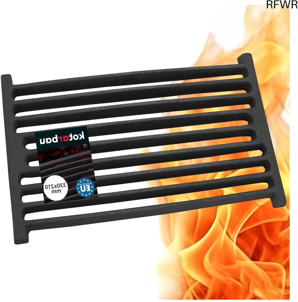 RFWR® Gietijzeren Haardrooster 32 x 21,5 cm voor Ovens en Haarden