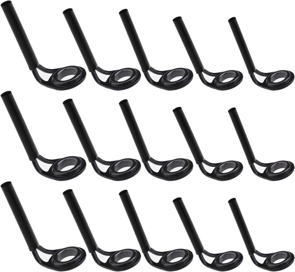 Allecto Plus - Vislijn Spinning Gids Ogen Ringen Hengel Tip Reparatie Kit - Zoutwater en Zoetwater Vissen Benodigdheden - Diverse Maten - Set van 15 Stuks
