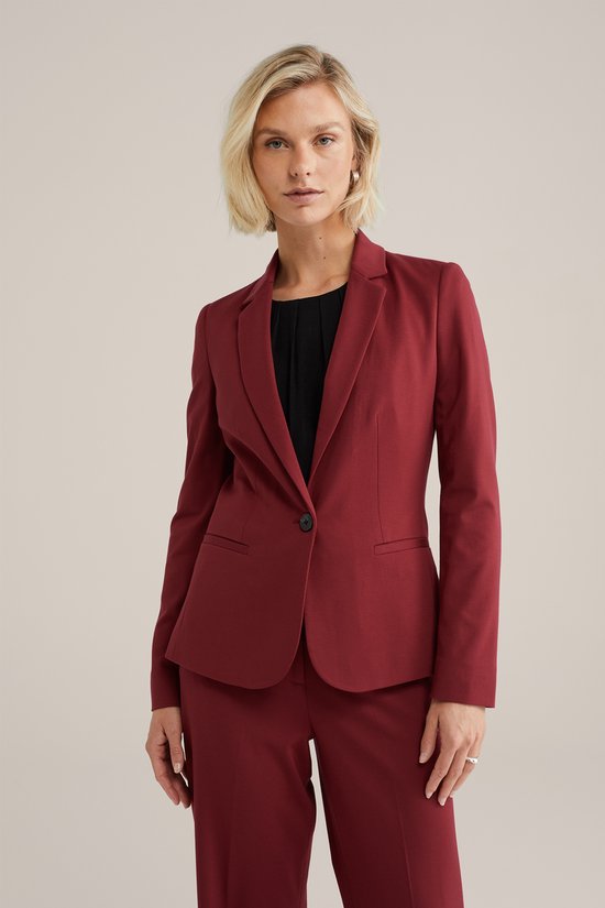 WE Fashion Dames getailleerde jersey stretch blazer