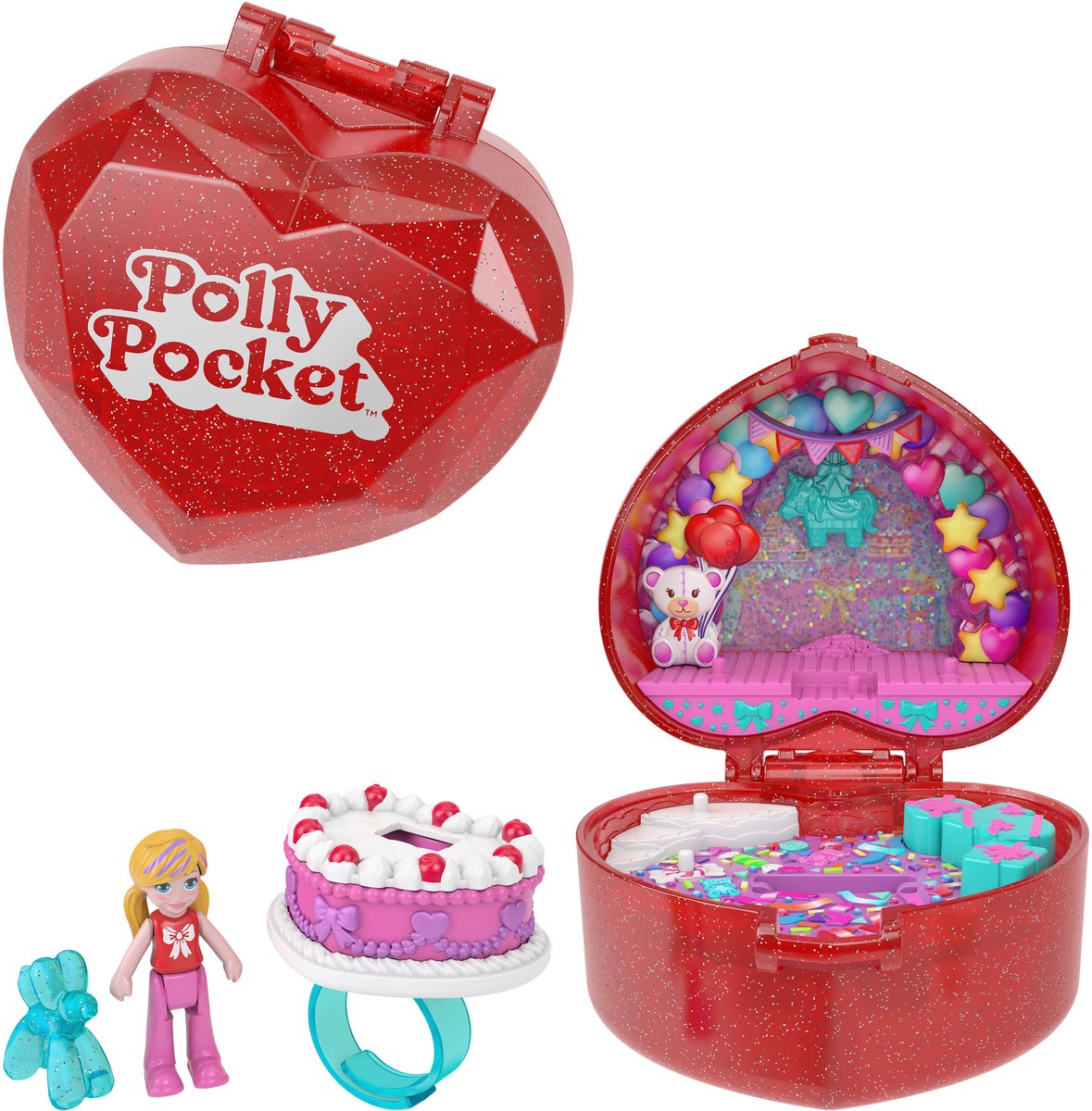 Polly Pocket Mattel 80th Ring Box