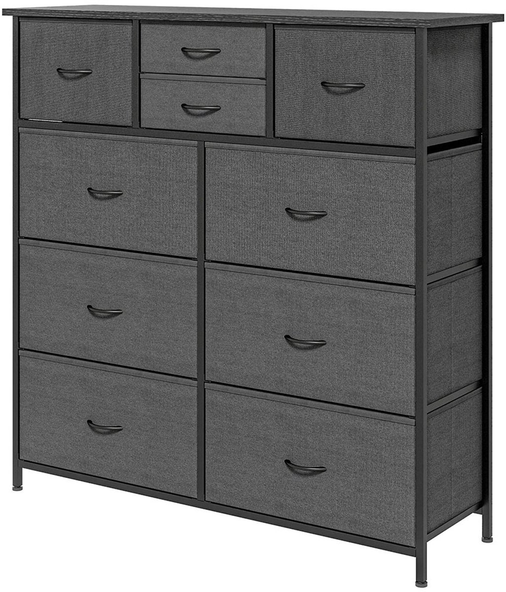 Sweiko Ladekast - 7 Stoffen laden - Metalen frame - 100x30x100 cm - Donkergrijs