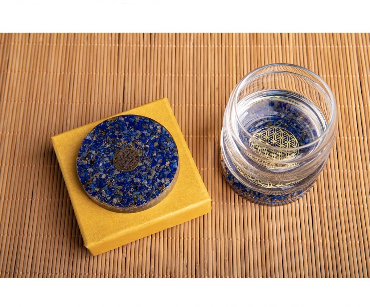 Orgonite onderzetter Lapis lazuli