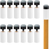 Allecto Plus - Ensemble de 12 Pointes de rechange pour queues de billard - Fournitures de billard, y compris des embouts de queue Witte - Embouts de queue à visser pour tables de billard.