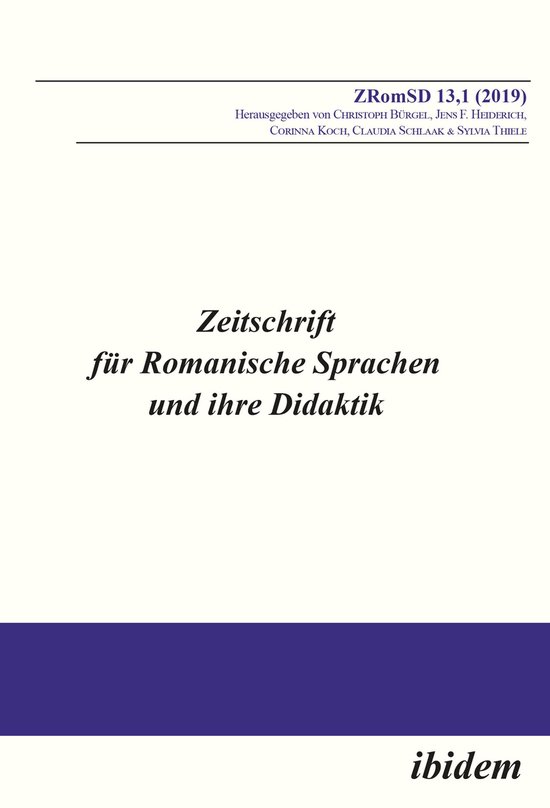 Zeitschrift für Romanische Sprachen und ihre Didaktik 13.1  ... - cover