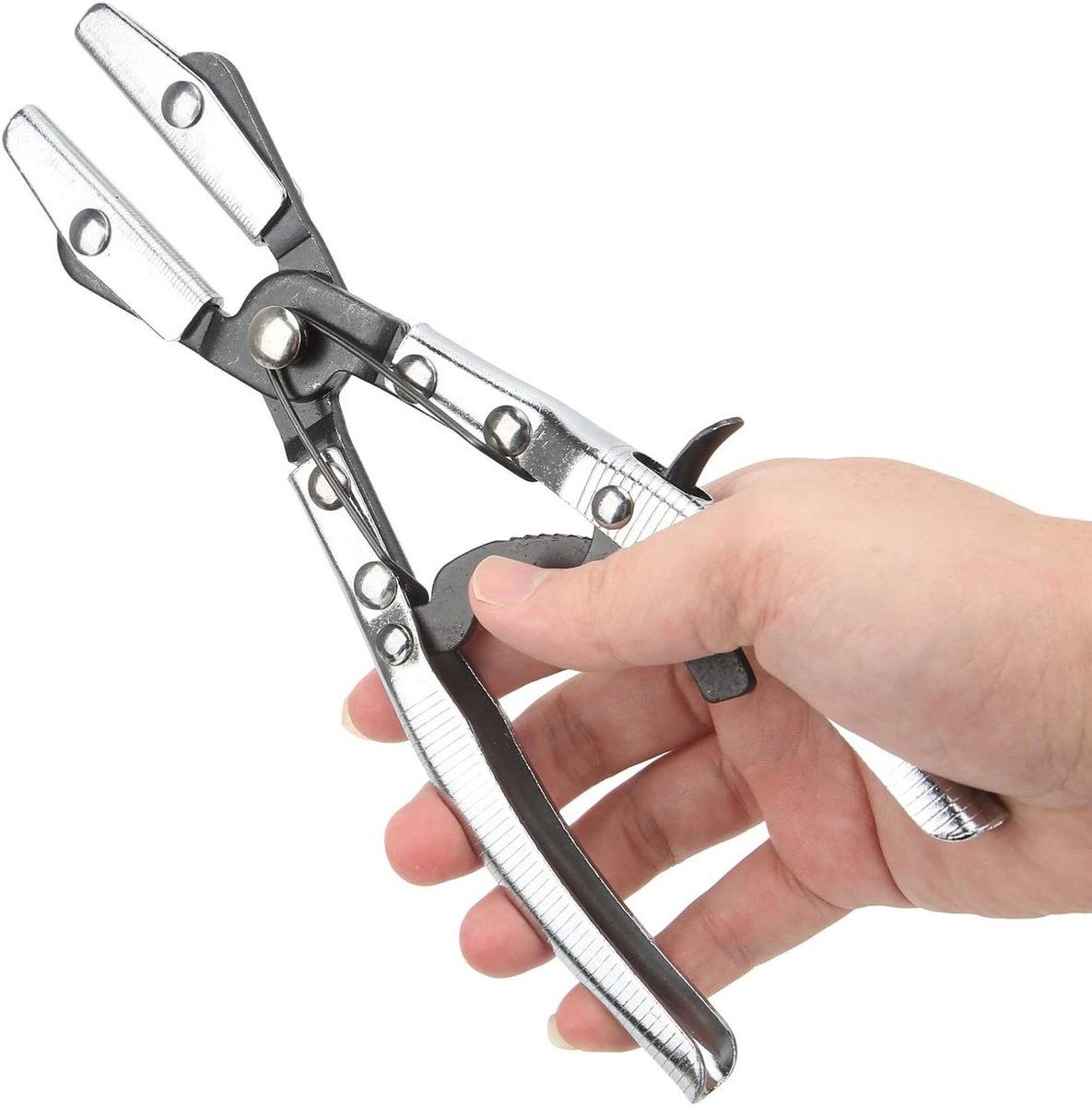 Slangklemtang Universeel voor het reinigen van machineafvoeren en autoslangen (8 inch) met Ratelbekken
