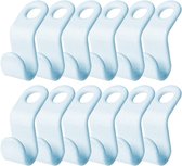 Haken voor Garderobehaken | Verbindingshaken om Kledinghangers te Koppelen | Set van 56 | 165 x 0.75 inch | Ruimtebesparende Hangeraccessoires | Hemelsblauw