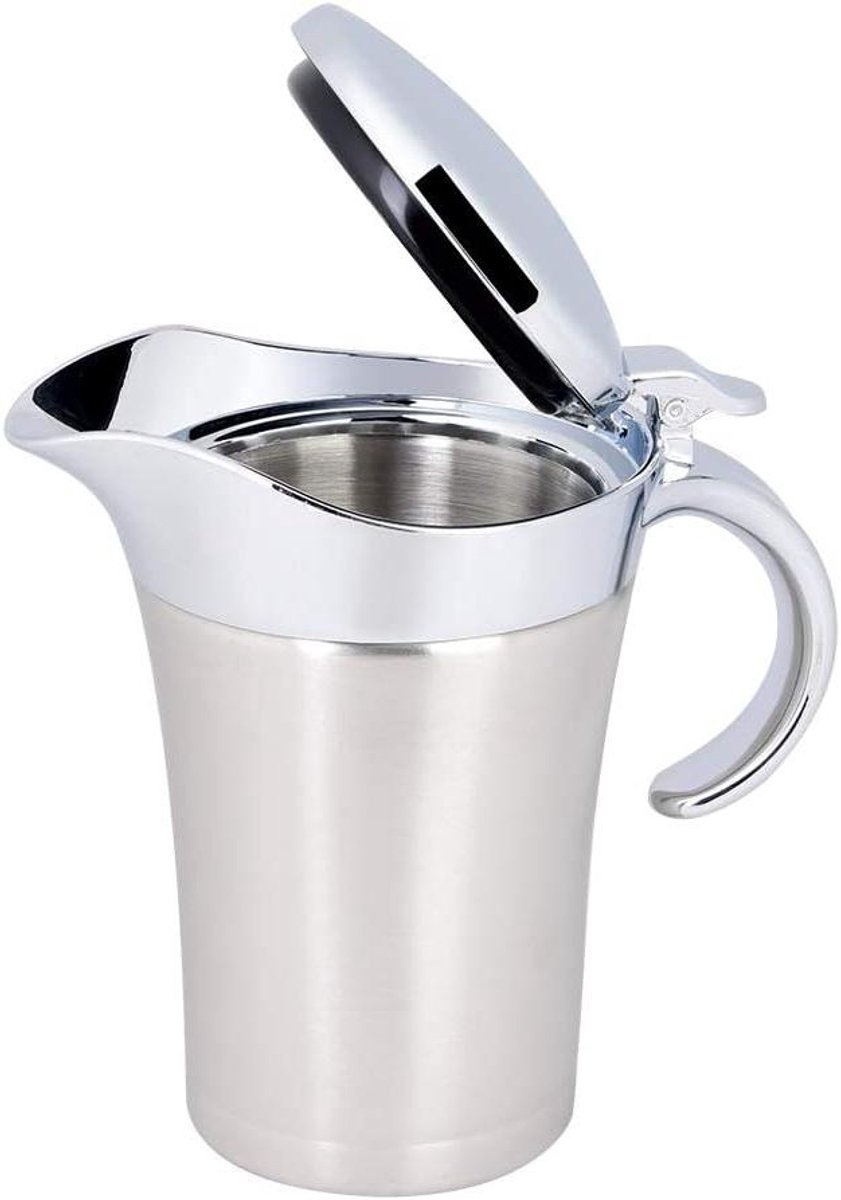 Dubbelwandige roestvrijstalen juskom - Geïsoleerde jusverwarmer - Vaatwasmachinebestendig - Sauskom 450/750 ml (Grote capaciteit)